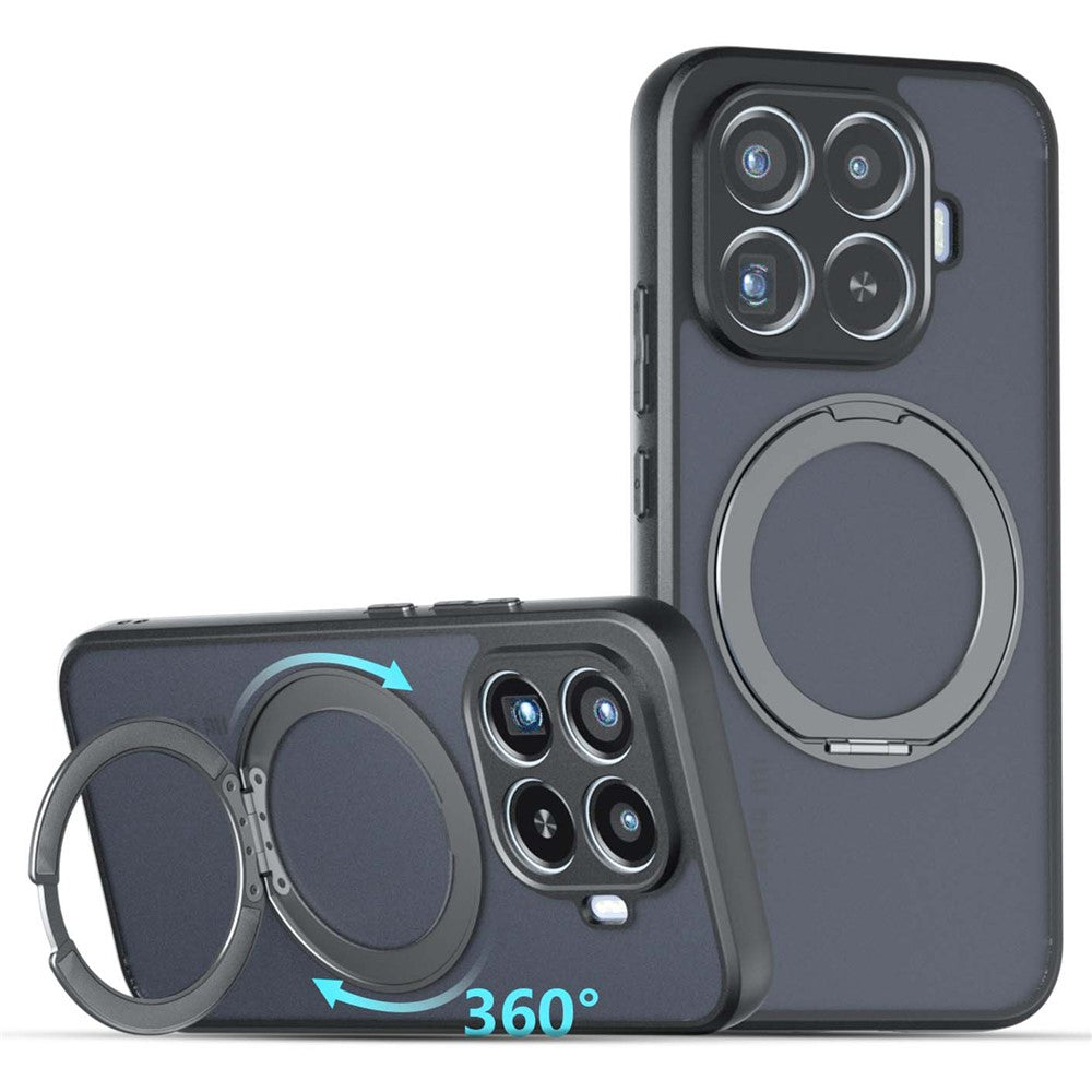 For Xiaomi 17T Pro Matte Skin-touch Magnetic Case 360° Rotating Kickstand Shockproof TPU + PC Phone Cover