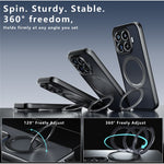 For Xiaomi 17T Pro Matte Skin-touch Magnetic Case 360° Rotating Kickstand Shockproof TPU + PC Phone Cover