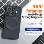 For Xiaomi 17T Pro Matte Skin-touch Magnetic Case 360° Rotating Kickstand Shockproof TPU + PC Phone Cover