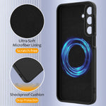 For Samsung Galaxy A27 5G Magnetic Case Anti-Drop Liquid Silicone Phone Cover with Lanyard