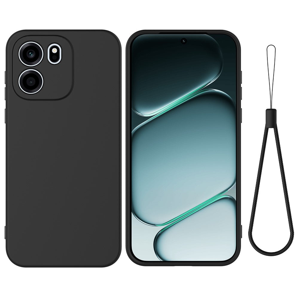 For OnePlus Nord CE6 5G Liquid Silicone Case Phone Back Cover with Hand Strap