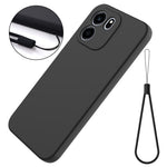 For OnePlus Nord CE6 5G Liquid Silicone Case Phone Back Cover with Hand Strap