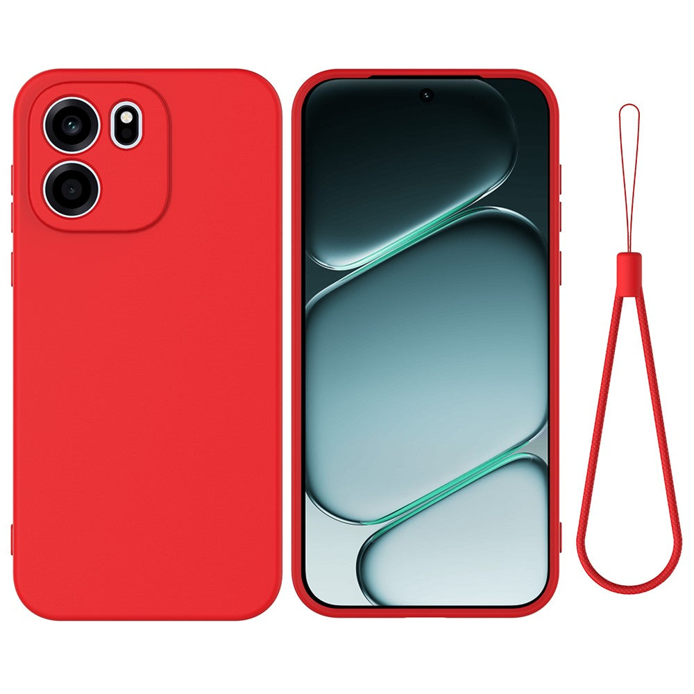 For OnePlus Nord CE6 5G Liquid Silicone Case Phone Back Cover with Hand Strap