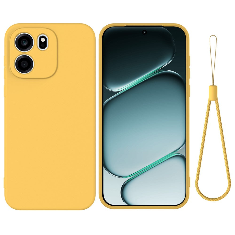 For OnePlus Nord CE6 5G Liquid Silicone Case Phone Back Cover with Hand Strap