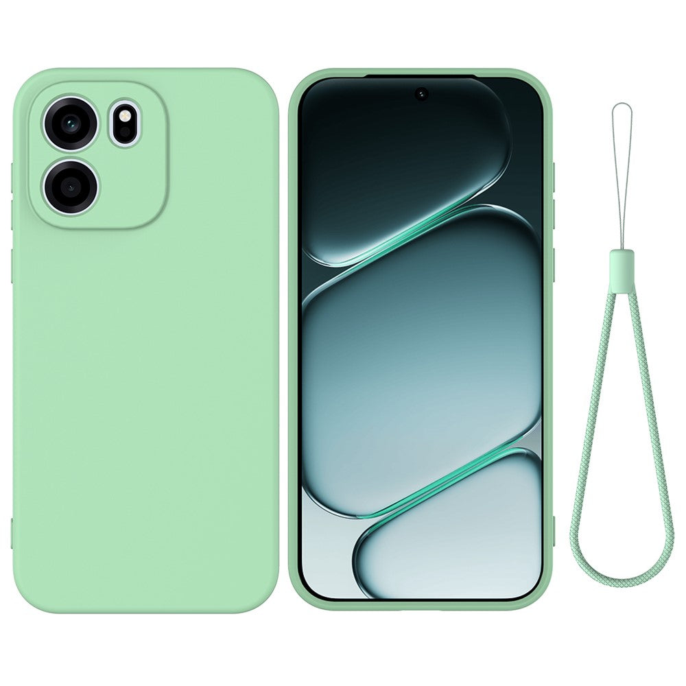 For OnePlus Nord CE6 5G Liquid Silicone Case Phone Back Cover with Hand Strap