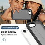For iPhone 17e / 16e Case Translucent Matte Anti-Fingerprint PC + TPU 2 in 1 Phone Protective Cover