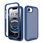 For iPhone 17e / 16e Case Translucent Matte Anti-Fingerprint PC + TPU 2 in 1 Phone Protective Cover