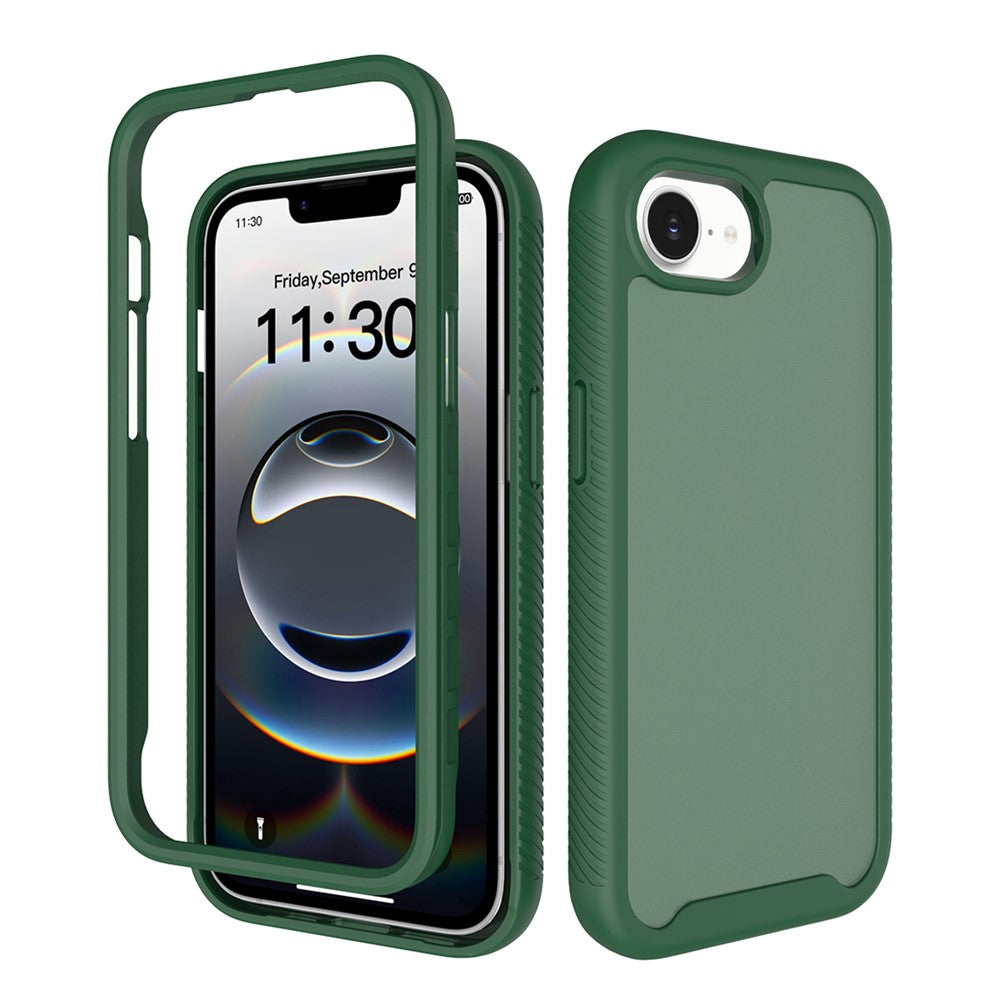 For iPhone 17e / 16e Case Translucent Matte Anti-Fingerprint PC + TPU 2 in 1 Phone Protective Cover