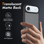 For iPhone Air Case Translucent Matte Anti-Fingerprint PC + TPU 2 in 1 Phone Protective Cover