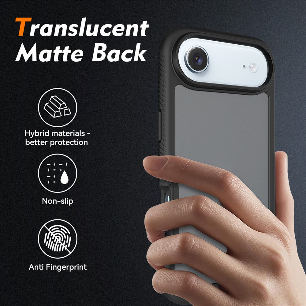 For iPhone Air Case Translucent Matte Anti-Fingerprint PC + TPU 2 in 1 Phone Protective Cover