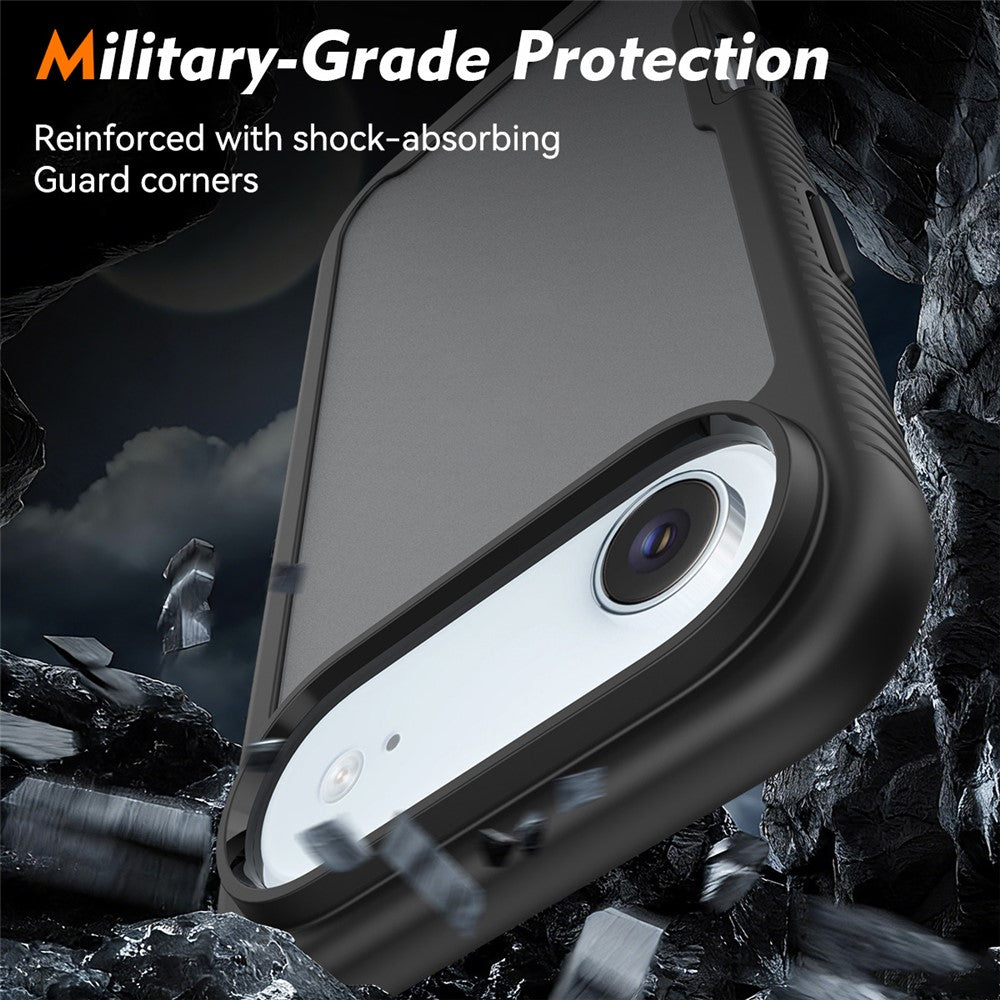 For iPhone Air Case Translucent Matte Anti-Fingerprint PC + TPU 2 in 1 Phone Protective Cover