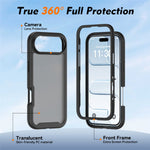For iPhone Air Case Translucent Matte Anti-Fingerprint PC + TPU 2 in 1 Phone Protective Cover