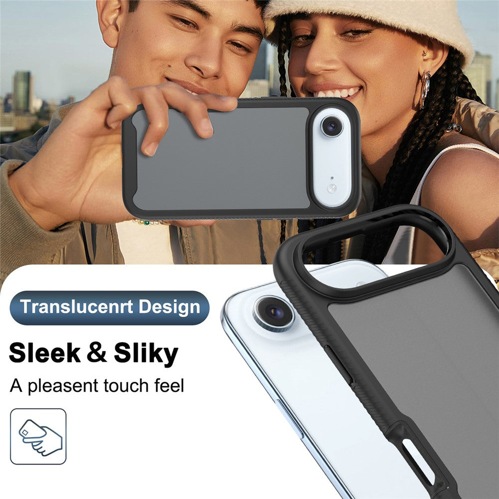 For iPhone Air Case Translucent Matte Anti-Fingerprint PC + TPU 2 in 1 Phone Protective Cover