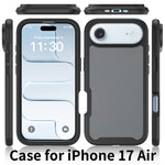 For iPhone Air Case Translucent Matte Anti-Fingerprint PC + TPU 2 in 1 Phone Protective Cover