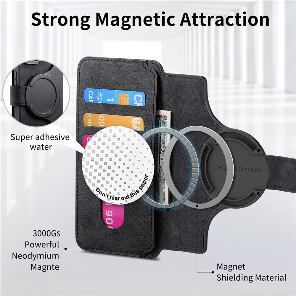 CASENEO MW-03 for Honor Magic7 Pro 5G Magnetic Case Detachable Leather Phone Wallet Cover