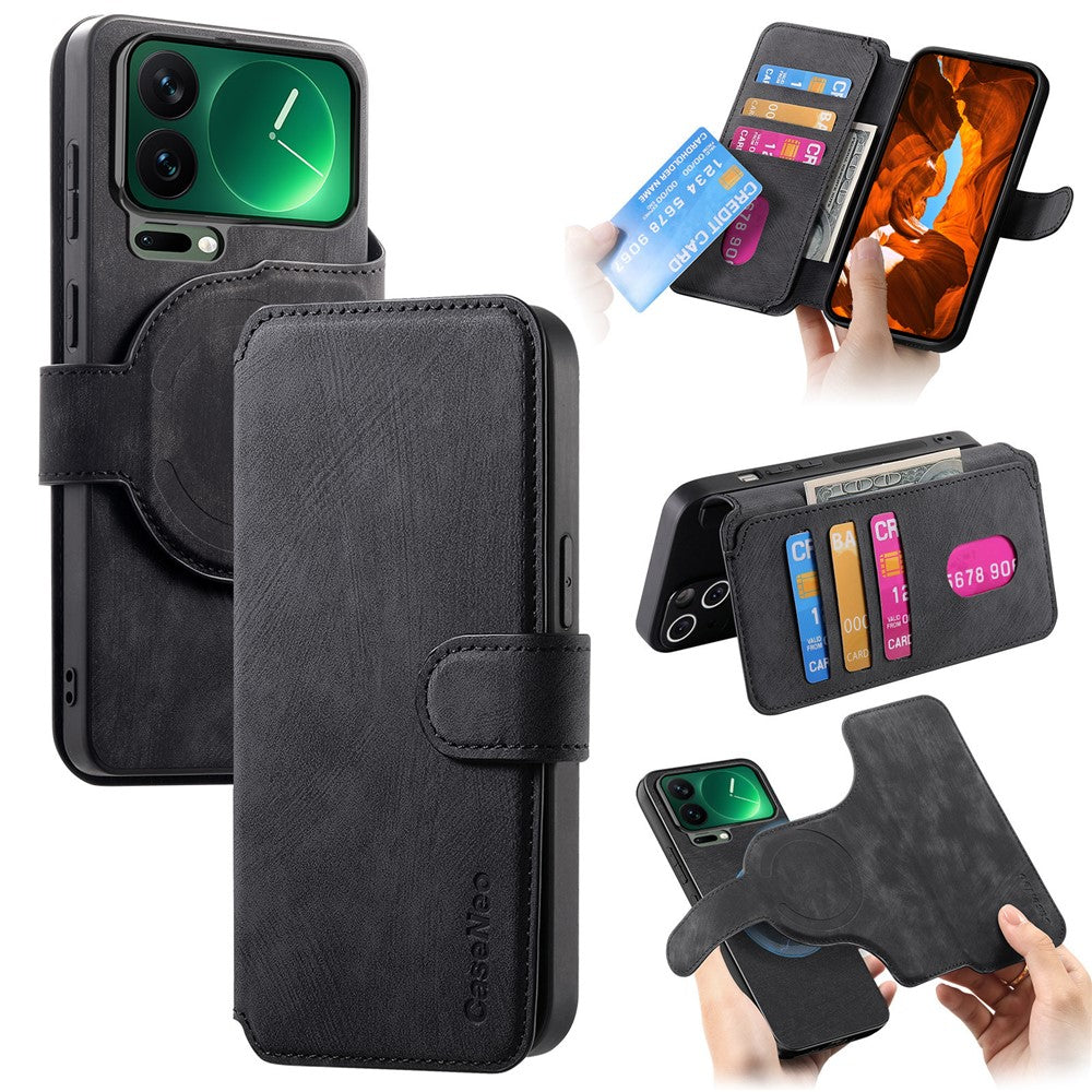 CASENEO MW-03 for Xiaomi 17 Pro Max Magnetic Case Detachable Leather Phone Wallet Cover