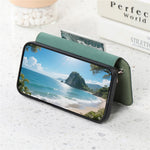 For Realme 16 Pro+ 5G Magnetic Case RFID Blocking Detachable Wallet Stand Cloth Texture Leather Phone Cover