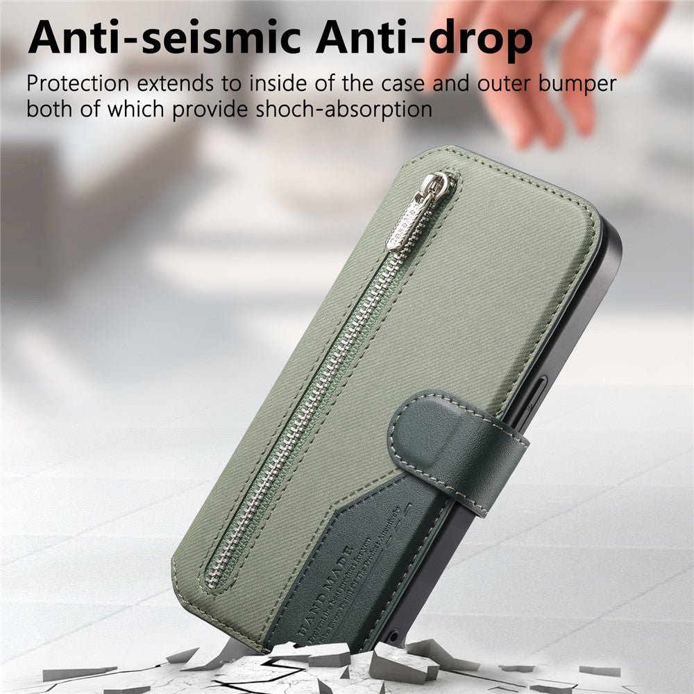 For Realme 16 Pro+ 5G Magnetic Case RFID Blocking Detachable Wallet Stand Cloth Texture Leather Phone Cover