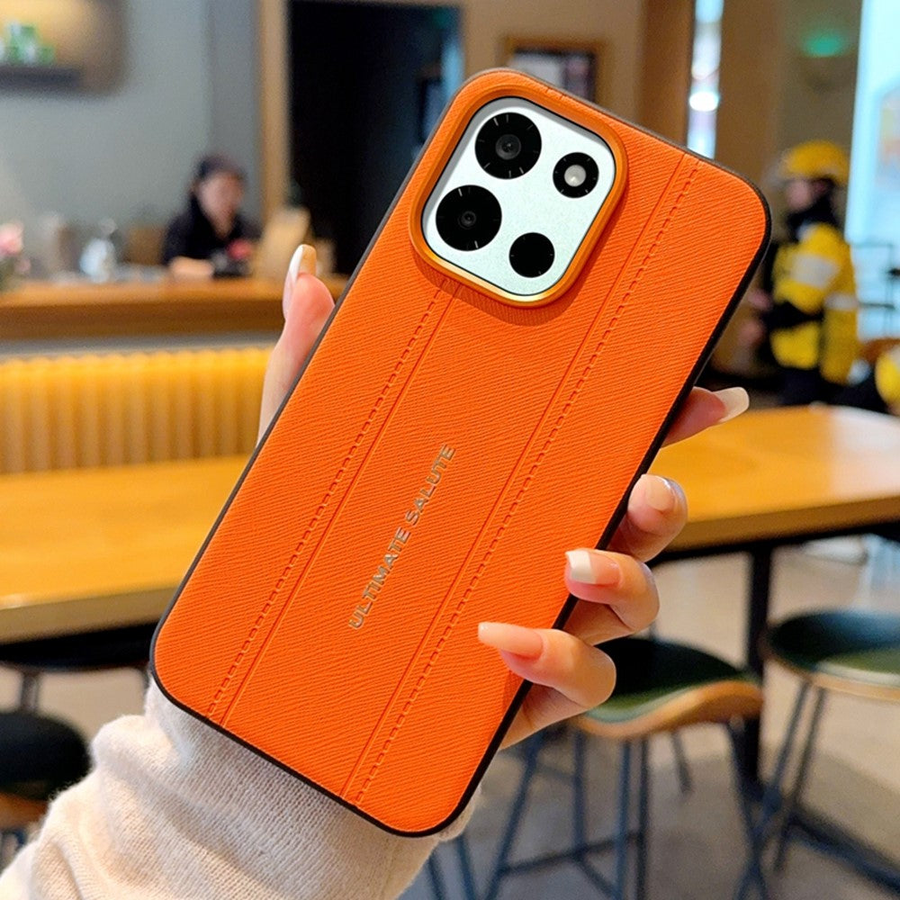 OnePlus Nord CE6 5G / Nord 6 5G / Turbo 6V 5G / Turbo 6 5G skal läderstruktur PC + TPU halkfri skyddande mobilskal