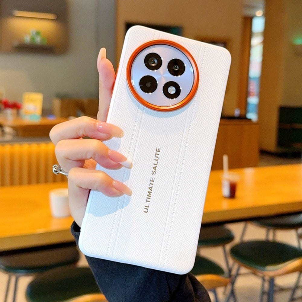 mobilskal för OnePlus Ace 5 5G / Ace 5 Pro 5G / 13R 5G Lädertextur PC + TPU Halkfritt Skyddsfodral