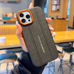 Til iPhone 15 Pro Max cover Lædertekstur PC + TPU Skridsikkert Beskyttende Telefoncover
