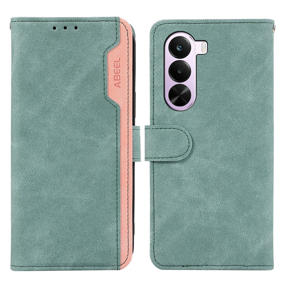 ABEEL För OnePlus Nord CE6 Lite 5G / Realme P4x 5G Skal Färgskarvning Läder Flip mobilskal RFID-blockering