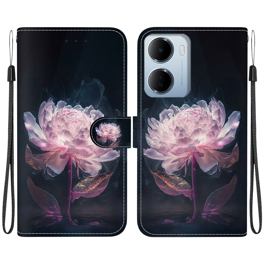 For Xiaomi Redmi 15a 5G  /  R70 5G  /  R70m 5G Wallet Phone Case Anti-Drop Pattern Printing Leather Flip Cover with Strap