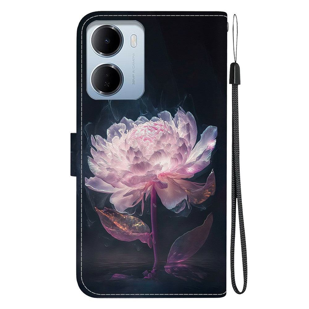 For Xiaomi Redmi 15a 5G  /  R70 5G  /  R70m 5G Wallet Phone Case Anti-Drop Pattern Printing Leather Flip Cover with Strap