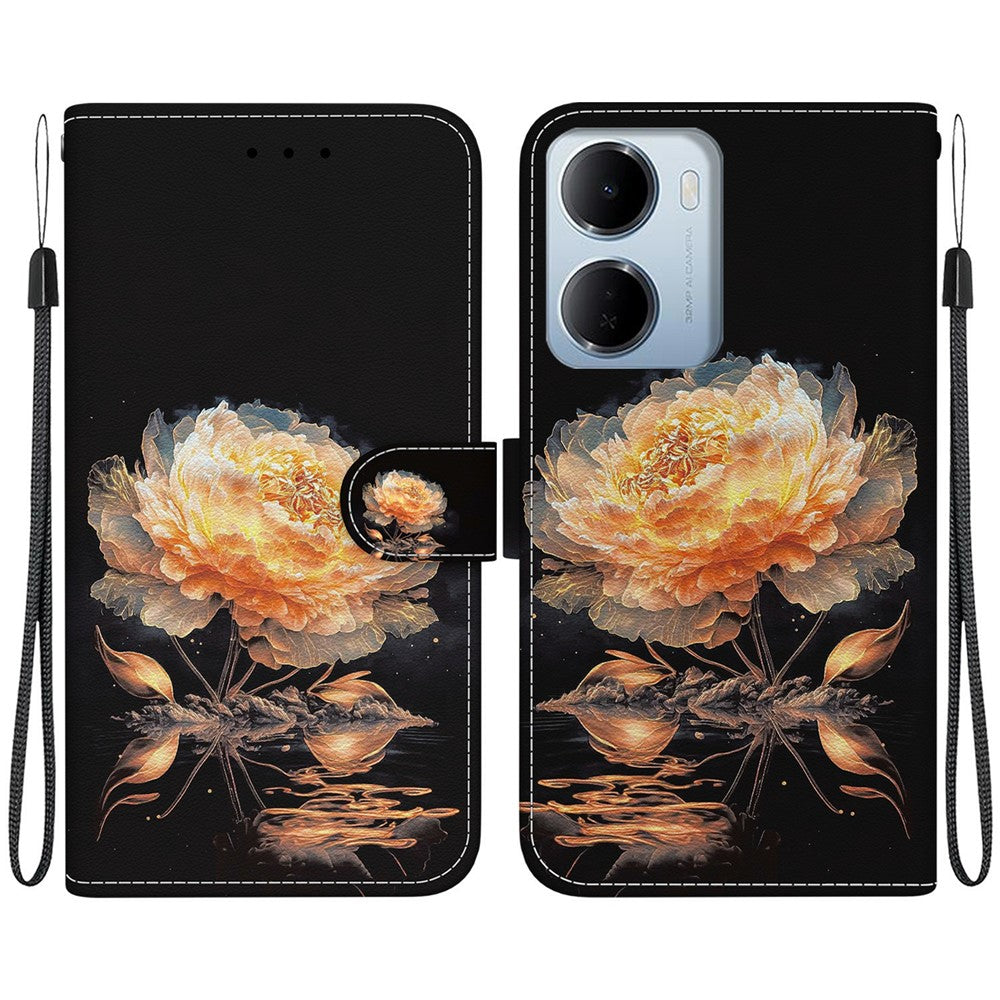 For Xiaomi Redmi 15a 5G  /  R70 5G  /  R70m 5G Wallet Phone Case Anti-Drop Pattern Printing Leather Flip Cover with Strap