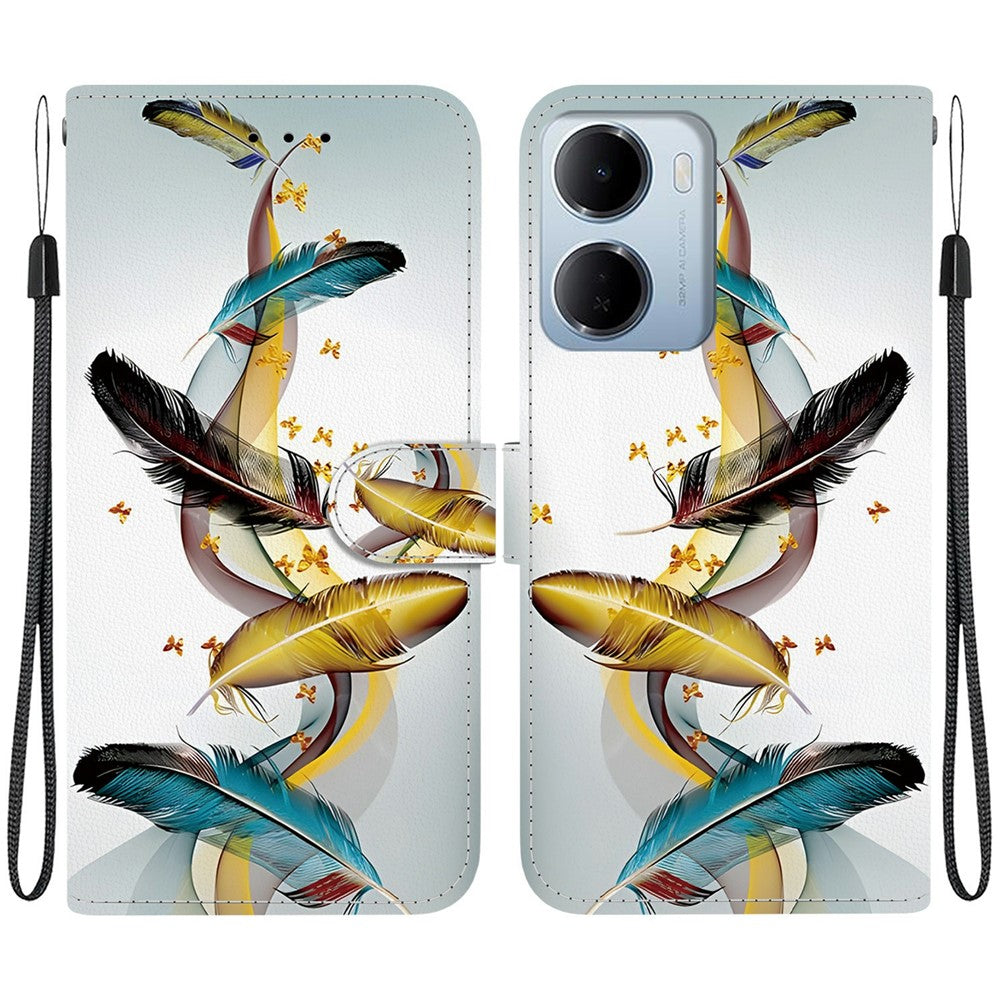 For Xiaomi Redmi 15a 5G  /  R70 5G  /  R70m 5G Case Pattern Printing Leather Flip Wallet Phone Cover with Lanyard