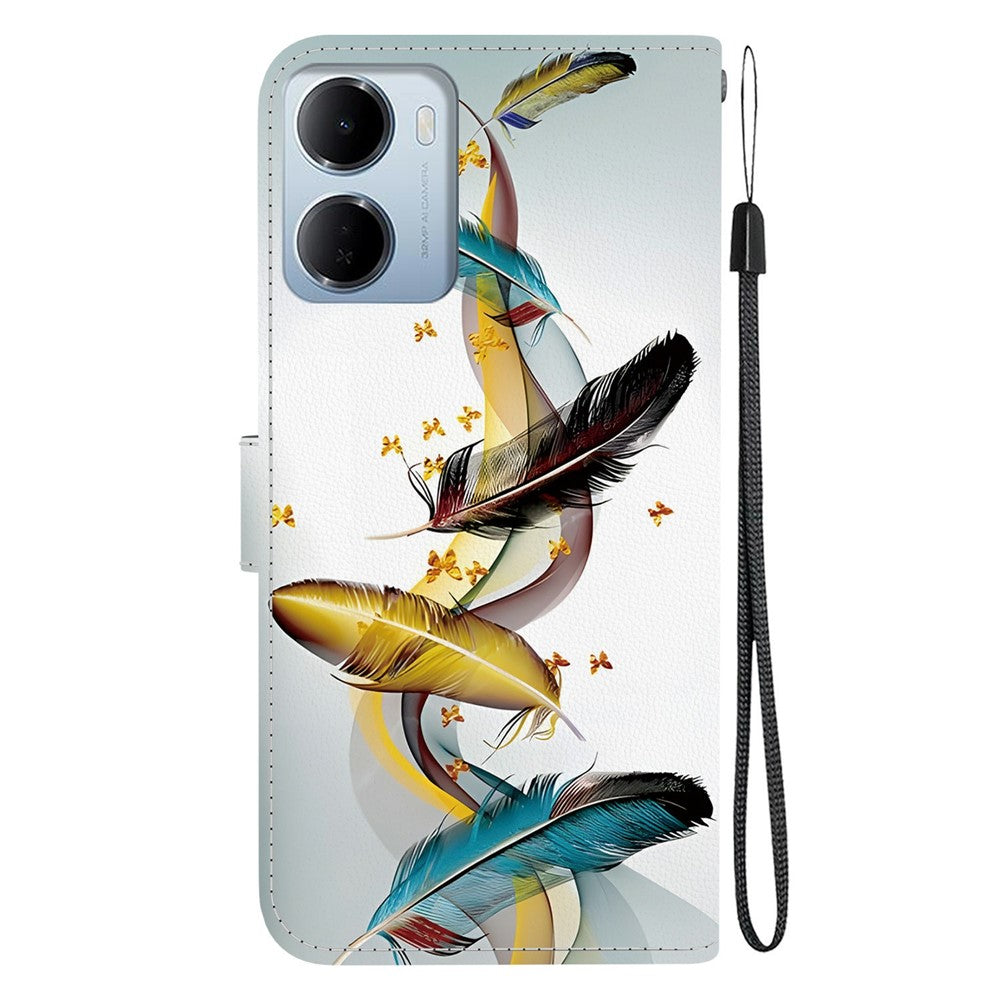 For Xiaomi Redmi 15a 5G  /  R70 5G  /  R70m 5G Case Pattern Printing Leather Flip Wallet Phone Cover with Lanyard