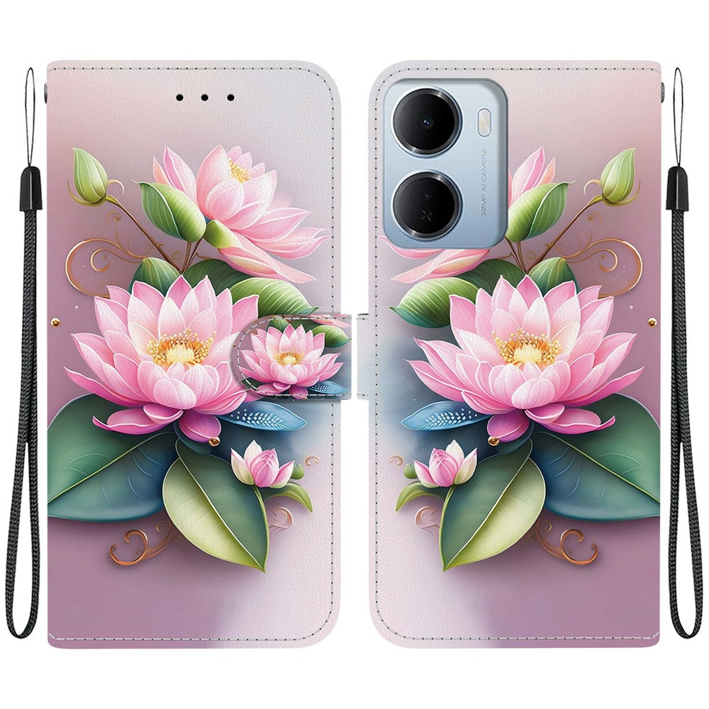 For Xiaomi Redmi 15a 5G  /  R70 5G  /  R70m 5G Case Pattern Printing Leather Flip Wallet Phone Cover with Lanyard