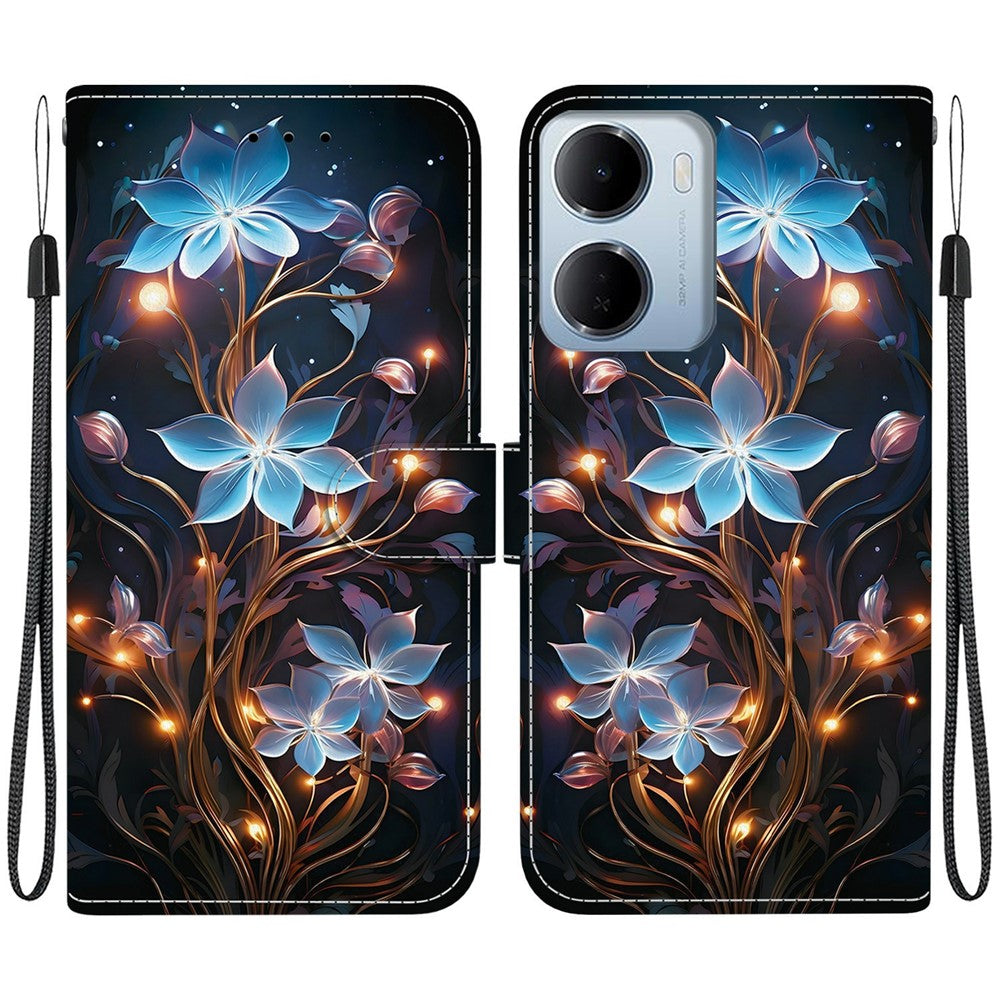 For Xiaomi Redmi 15a 5G  /  R70 5G  /  R70m 5G Case Pattern Printing Leather Flip Wallet Phone Cover with Lanyard