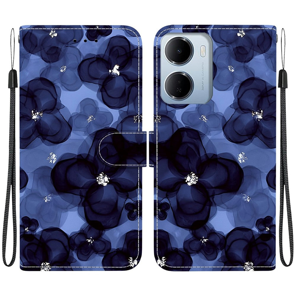 Wallet Case for Xiaomi Redmi 15a 5G  /  R70 5G  /  R70m 5G Pattern Printing Leather Stand Phone Cover with Strap