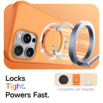 Til iPhone 14 Pro Max Magnetisk Cover Ringholder Støtteben PC + TPU Dobbeltlags Beskyttende Telefoncover