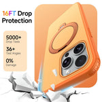For iPhone 13 Pro Max Magnetic Case Ring Holder Kickstand PC + TPU Dual-Layer Protective Phone Cover