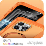For iPhone 13 Pro Max Magnetic Case Ring Holder Kickstand PC + TPU Dual-Layer Protective Phone Cover