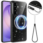 For Samsung Galaxy A27 5G Magnetic Case Glitter TPU Shockproof Phone Cover with Lanyard