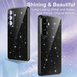 For Samsung Galaxy A27 5G Magnetic Case Glitter TPU Shockproof Phone Cover with Lanyard