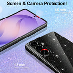 For Samsung Galaxy A27 5G Magnetic Case Glitter TPU Shockproof Phone Cover with Lanyard