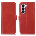 For OnePlus Nord CE6 Lite 5G  /  Realme P4x 5G Case RFID Blocking Genuine Cow Leather Wallet Phone Cover