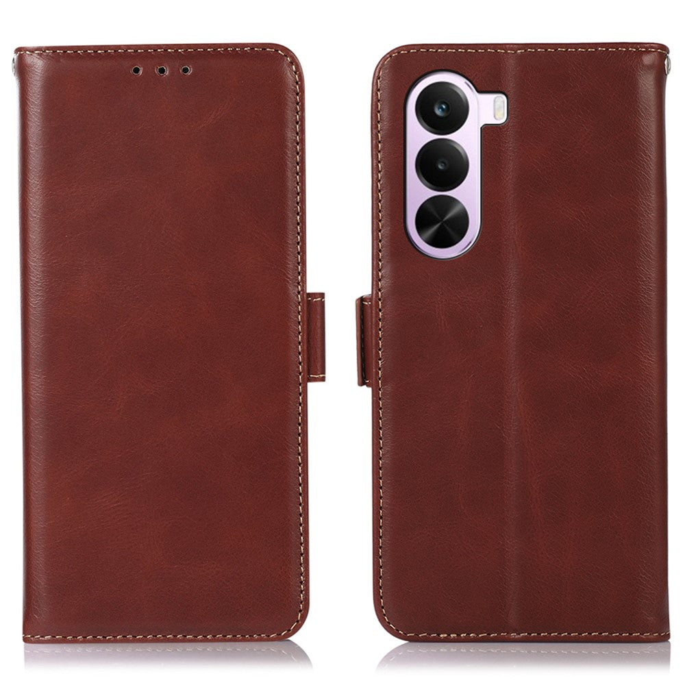 For OnePlus Nord CE6 Lite 5G  /  Realme P4x 5G Case RFID Blocking Genuine Cow Leather Wallet Phone Cover