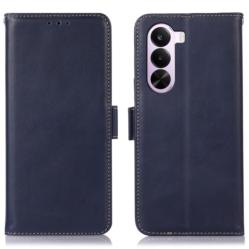 For OnePlus Nord CE6 Lite 5G  /  Realme P4x 5G Case RFID Blocking Genuine Cow Leather Wallet Phone Cover