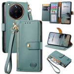 For Oppo Find X9 Ultra 5G Case RFID Blocking Zipper Pocket Leather Wallet Phone Cover with Strap