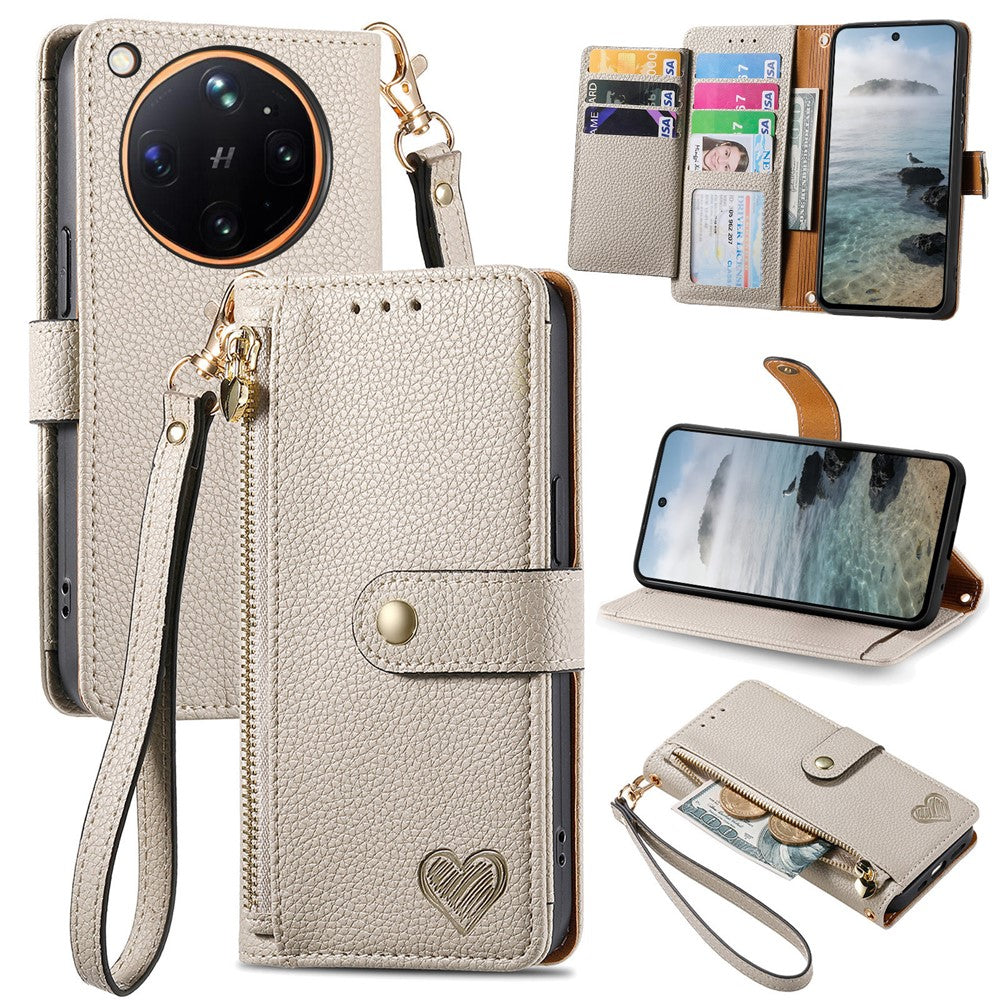 For Oppo Find X9 Ultra 5G Case RFID Blocking Zipper Pocket Leather Wallet Phone Cover with Strap