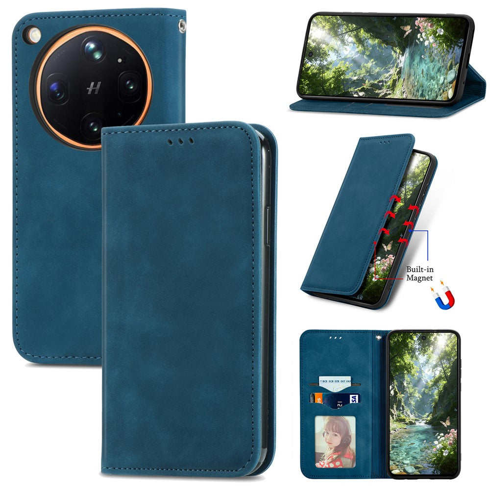 For Oppo Find X9 Ultra 5G Leather Case with Card Holder Magnetic Absorption Phone Cover