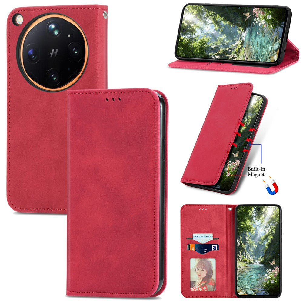 For Oppo Find X9 Ultra 5G Leather Case with Card Holder Magnetic Absorption Phone Cover