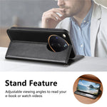 For Oppo Find X9 Ultra 5G Case Wallet Tri-Color Stitching Leather Phone Cover with Elastic Wristband