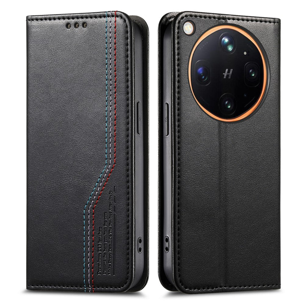 For Oppo Find X9 Ultra 5G Case Wallet Tri-Color Stitching Leather Phone Cover with Elastic Wristband