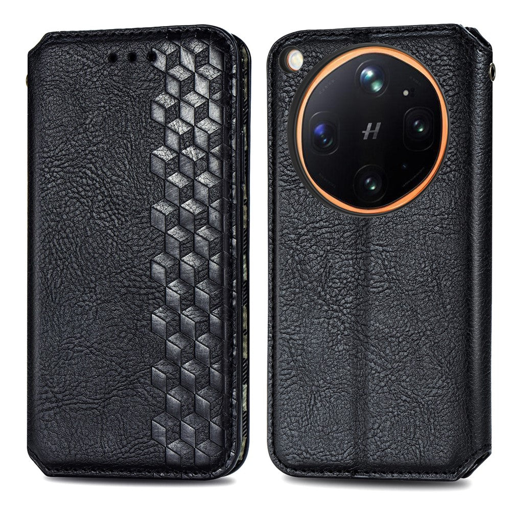 For Oppo Find X9 Ultra 5G Case Rhombus Imprint PU Leather Wallet Phone Cover